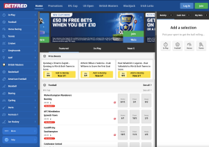 image of betfred casino website